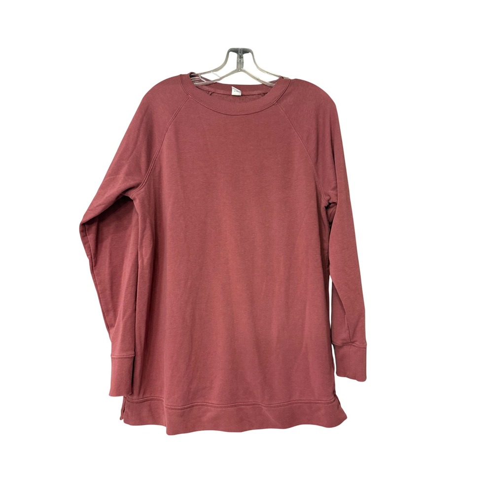 Old Navy Active Womens Mauve Crew Neck Raglan Sleeve Tunic Sweatshirt Size M